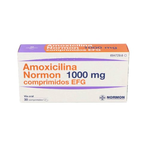 AMOXICILINA NORMON EFG 1000 mg 30 COMPRIMIDOS