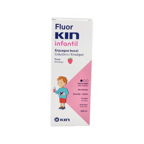 FLUOR KIN INFANTIL ENJUAGUE BUCAL  1 ENVASE 500 ml FRESA